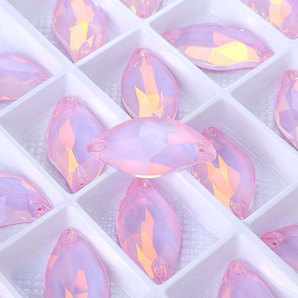 Rosaline AM Diamond Leaf Shape High Quality Glass Sew-on Rhinestones