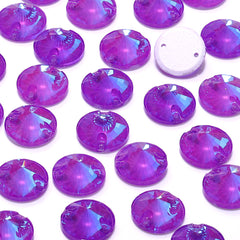 Electric Neon Violet Rivoli Shape High Quality Glass Sew-on Rhinestones