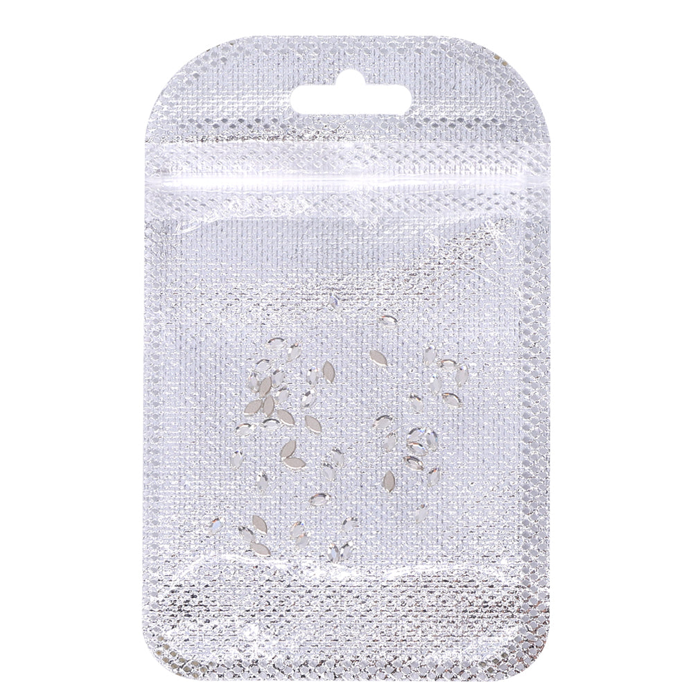 Navette Shape Multi Colors Small Size Glass Beveled Flat Back Fancy Rhinestones For Nail Art WholesaleRhinestone