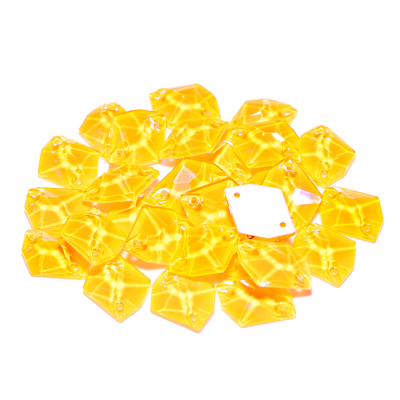 Electric Neon Sunflower Cosmic Shape High Quality Glass Sew-on Rhinestones