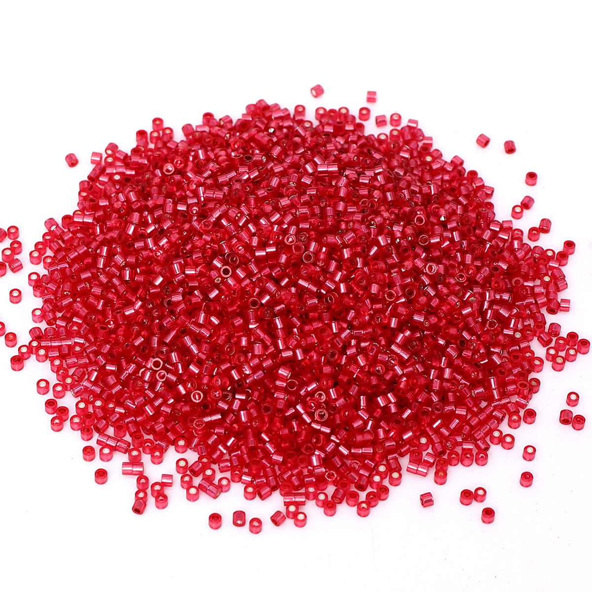 Transparent Silver-lined Red Color Hight Quality Glass Cylinder Seed Beads 1.6 MM Size GY2010 WholesaleRhinestone