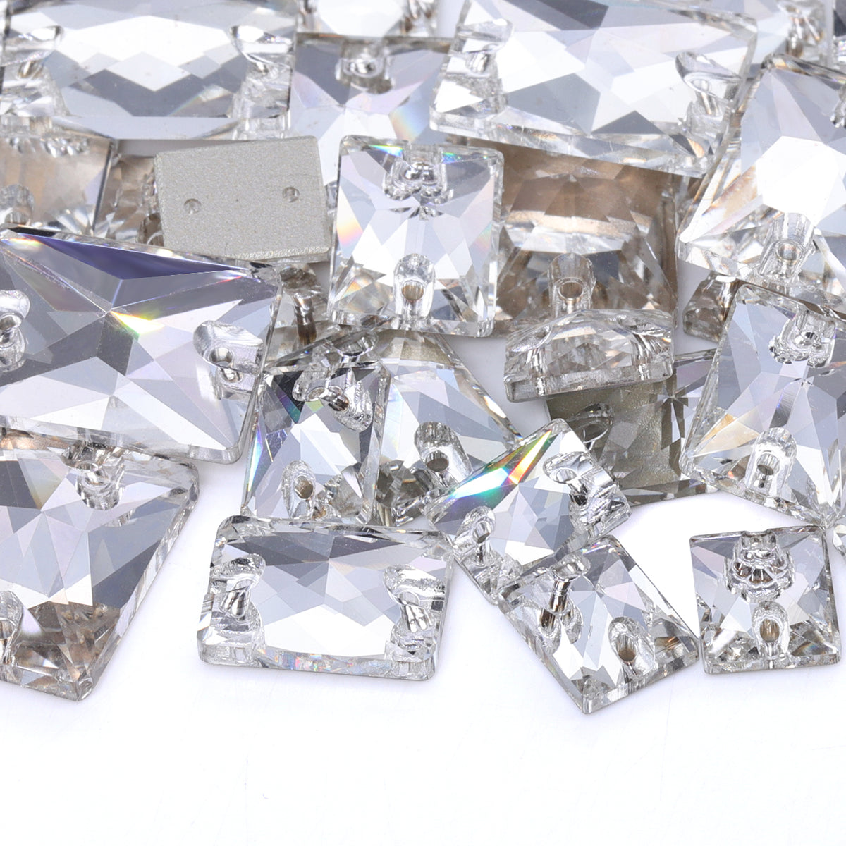 Mixed Sizes Crystal Rectangle Shape High Quality Glass Sew-on Rhinestones WholesaleRhinestone