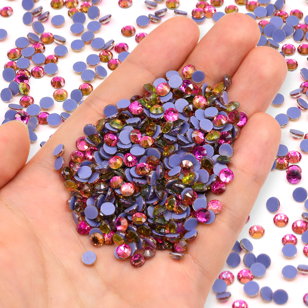 Mirage Gold Rose Glass HotFix Rhinestones WholesaleRhinestone