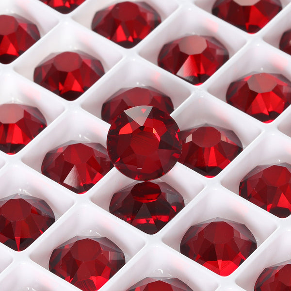 Siam XIRIUS Round Shape High Quality Glass Beveled Flat Back Rhinestones WholesaleRhinestone