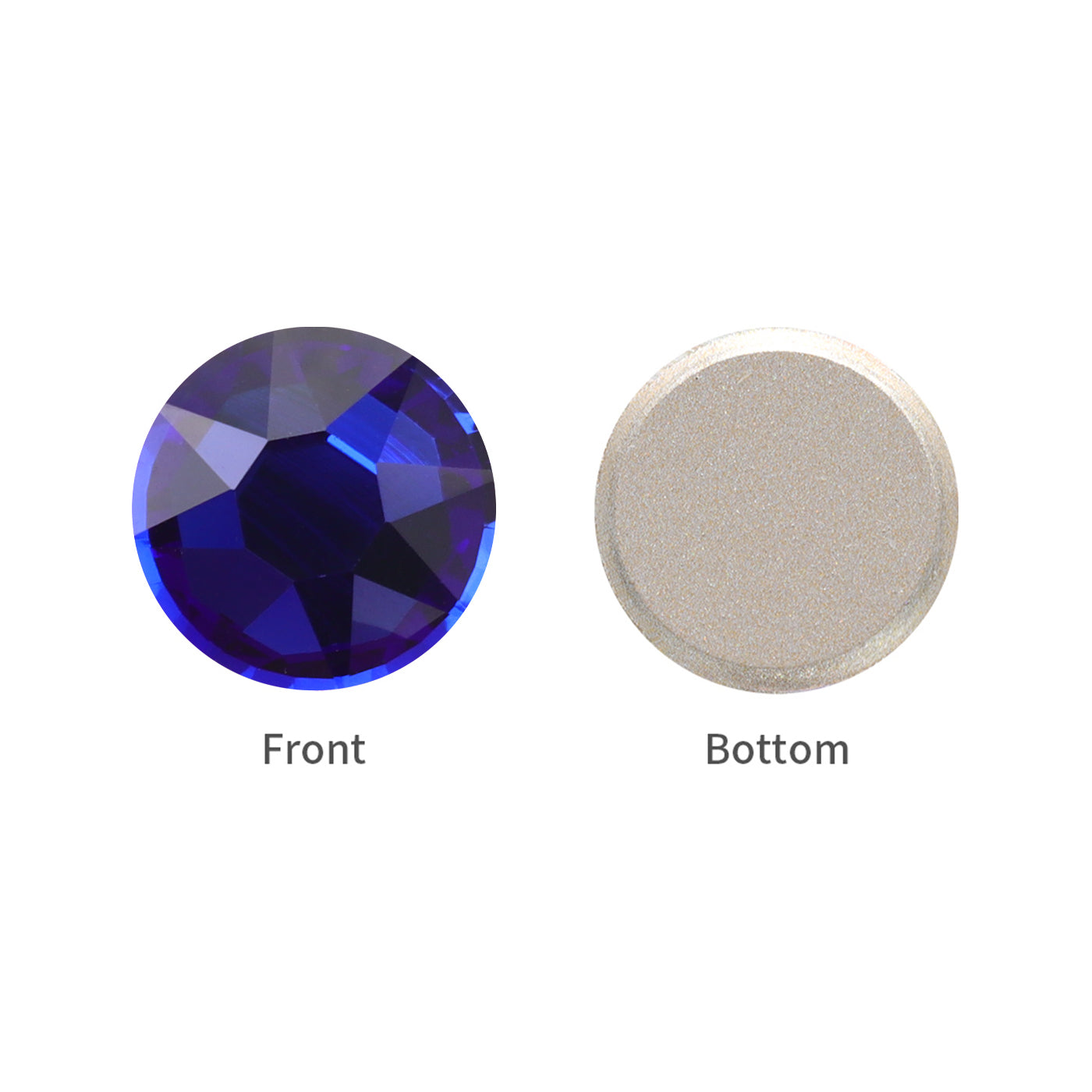 Sapphire XIRIUS Round Shape High Quality Glass Beveled Flat Back Rhinestones WholesaleRhinestone