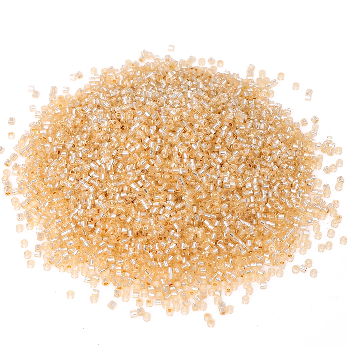 Transparent Silver-lined Champagne Color Hight Quality Glass Cylinder Seed Beads 1.6 MM Size GY2006 WholesaleRhinestone