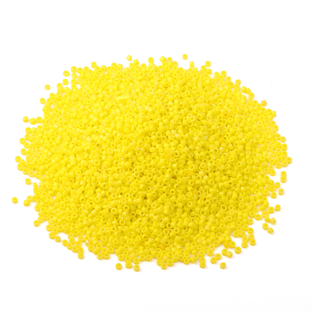 Opaque Bright Yellow Color Hight Quality Glass Cylinder Seed Beads 1.6 MM Size BS1008 WholesaleRhinestone