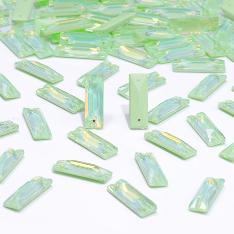 Light Azore AM Cosmic Baguette Shape High Quality Glass Sew-on Rhinestones