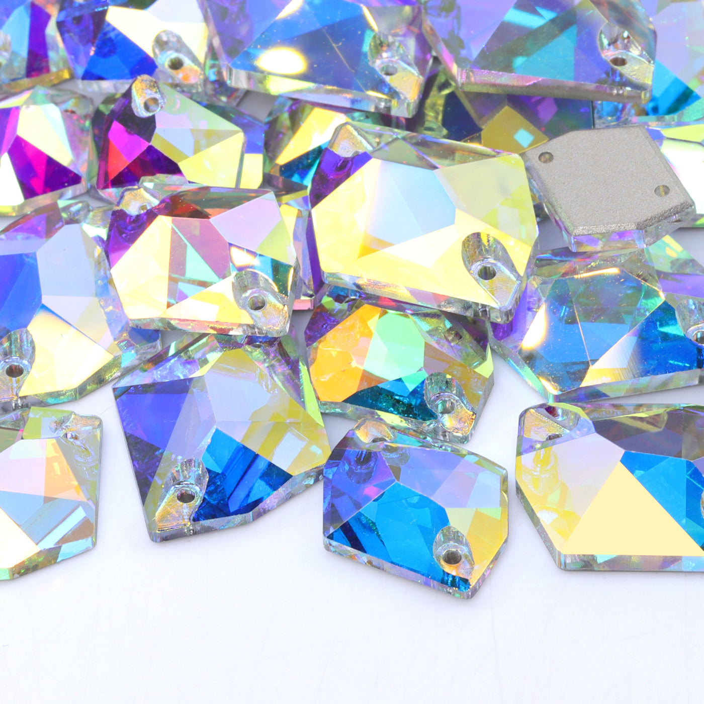 Mixed Sizes Crystal AB Cosmic Shape High Quality Glass Sew-on Rhinestones WholesaleRhinestone