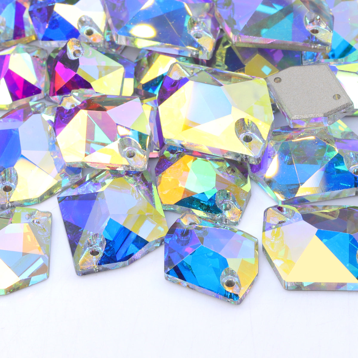 Mixed Sizes Crystal AB Cosmic Shape High Quality Glass Sew-on Rhinestones WholesaleRhinestone