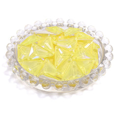 Electric Neon Light Topaz Slim Triangle Shape High Quality Glass Sew-on Rhinestones