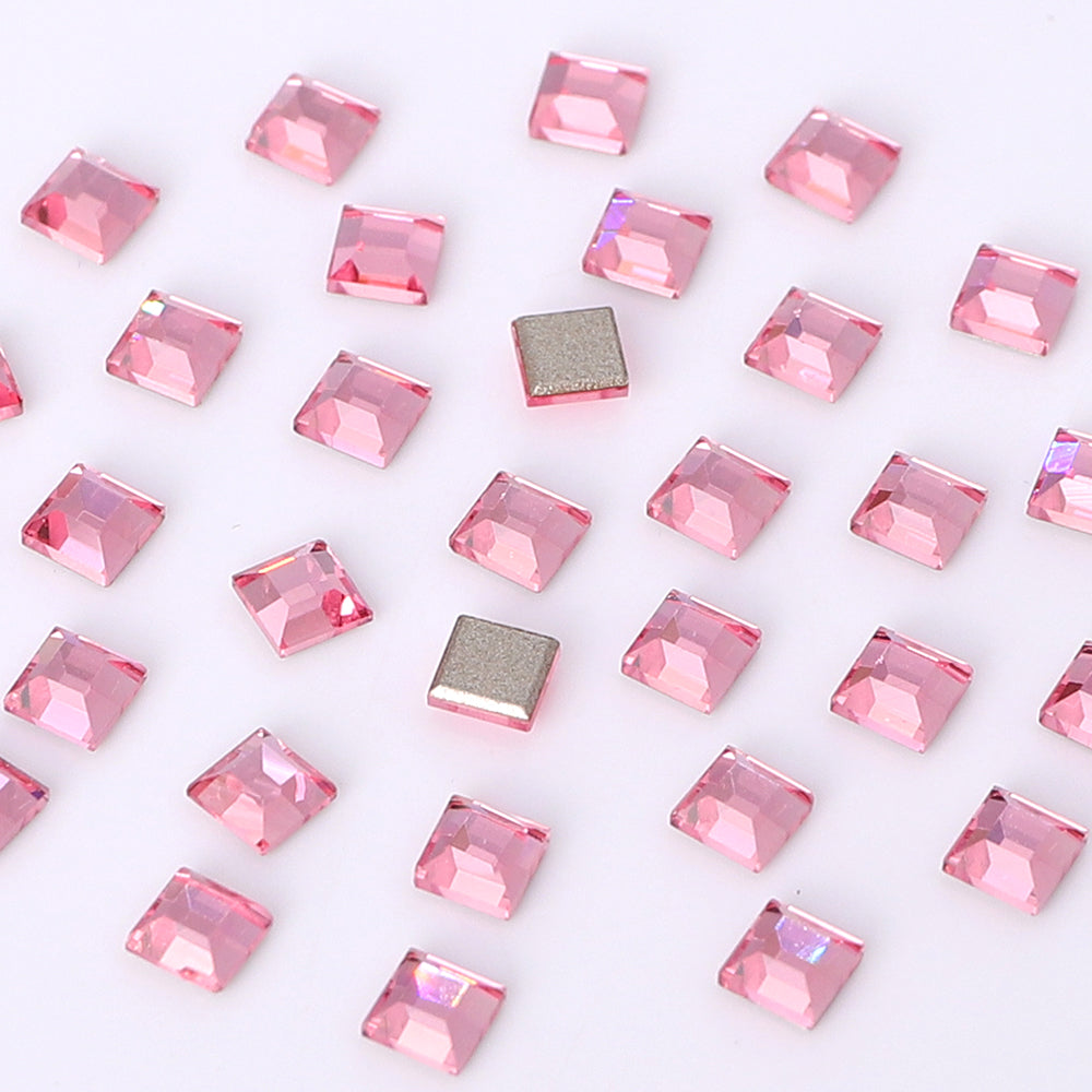 Square Shape Multi Colors Small Size Glass Beveled Flat Back Fancy Rhinestones For Nail Art WholesaleRhinestone
