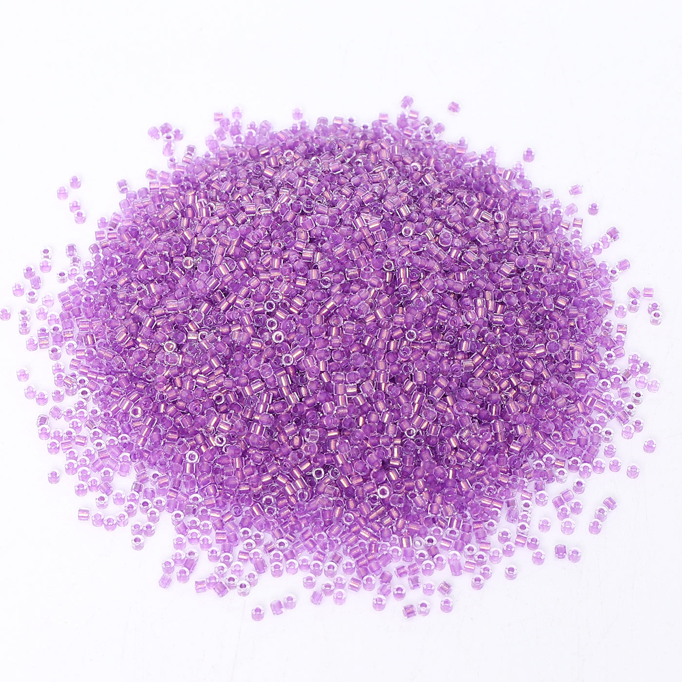 Transparent Color Lined Purple Hight Quality Glass Cylinder Seed Beads 1.6 MM Size DJS5003 WholesaleRhinestone