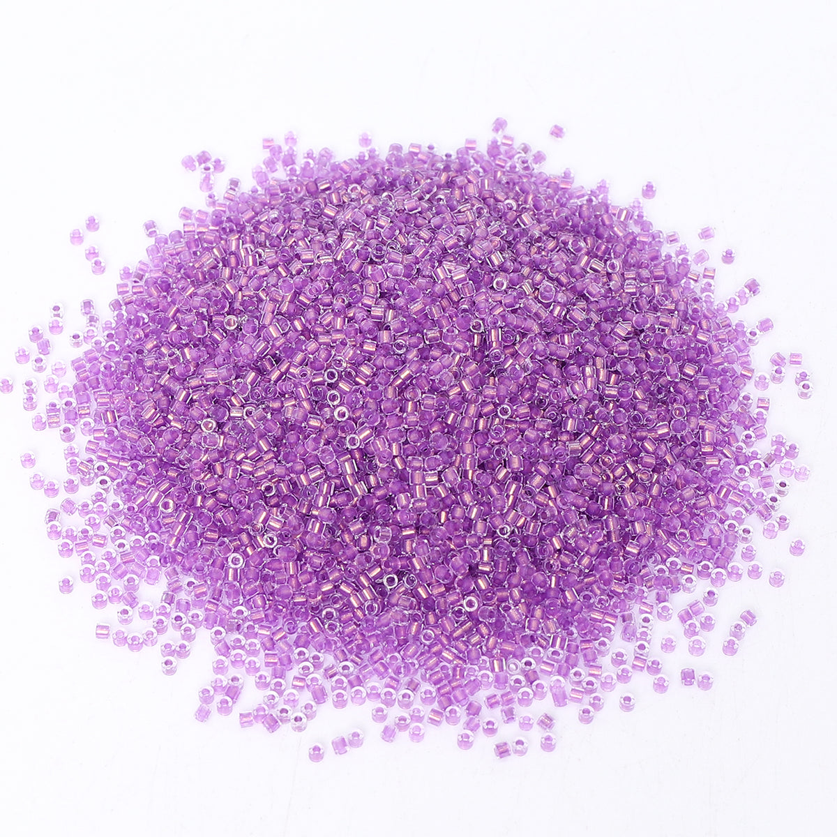 Transparent Color Lined Purple Hight Quality Glass Cylinder Seed Beads 1.6 MM Size DJS5003 WholesaleRhinestone