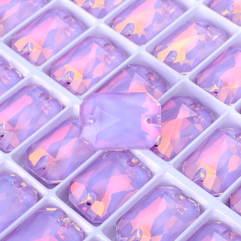 Lavender AM Octagon Shape High Quality Glass Sew-on Rhinestones WholesaleRhinestone