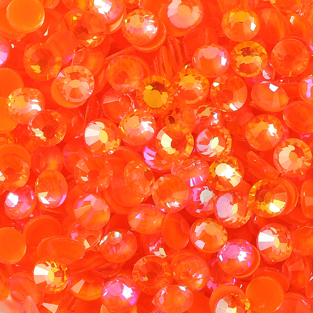 Mocha Shimmer Orange Glass Flat Back Rhinestones WholesaleRhinestone メイン画像