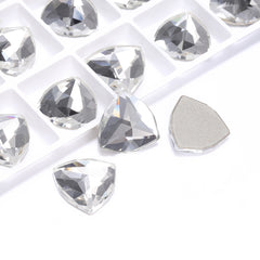 Crystal Trilliant Shape High Quality Glass Beveled Flat Back Rhinestones