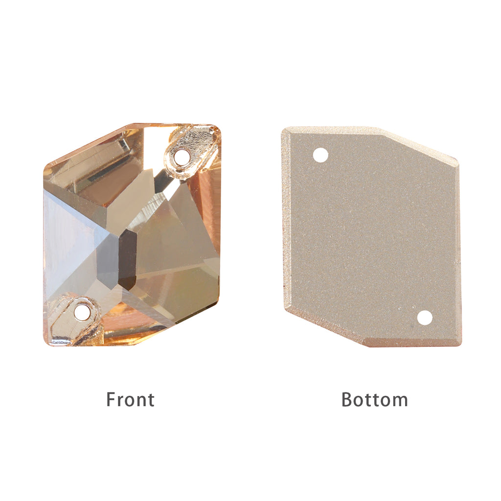 Golden Shadow Cosmic Shape High Quality Glass Sew-on Rhinestones WholesaleRhinestone