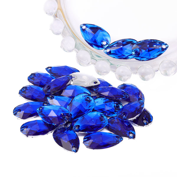 Drop Sapphire Resin Sew-on Rhinestones For Dance Costume WholesaleRhinestone