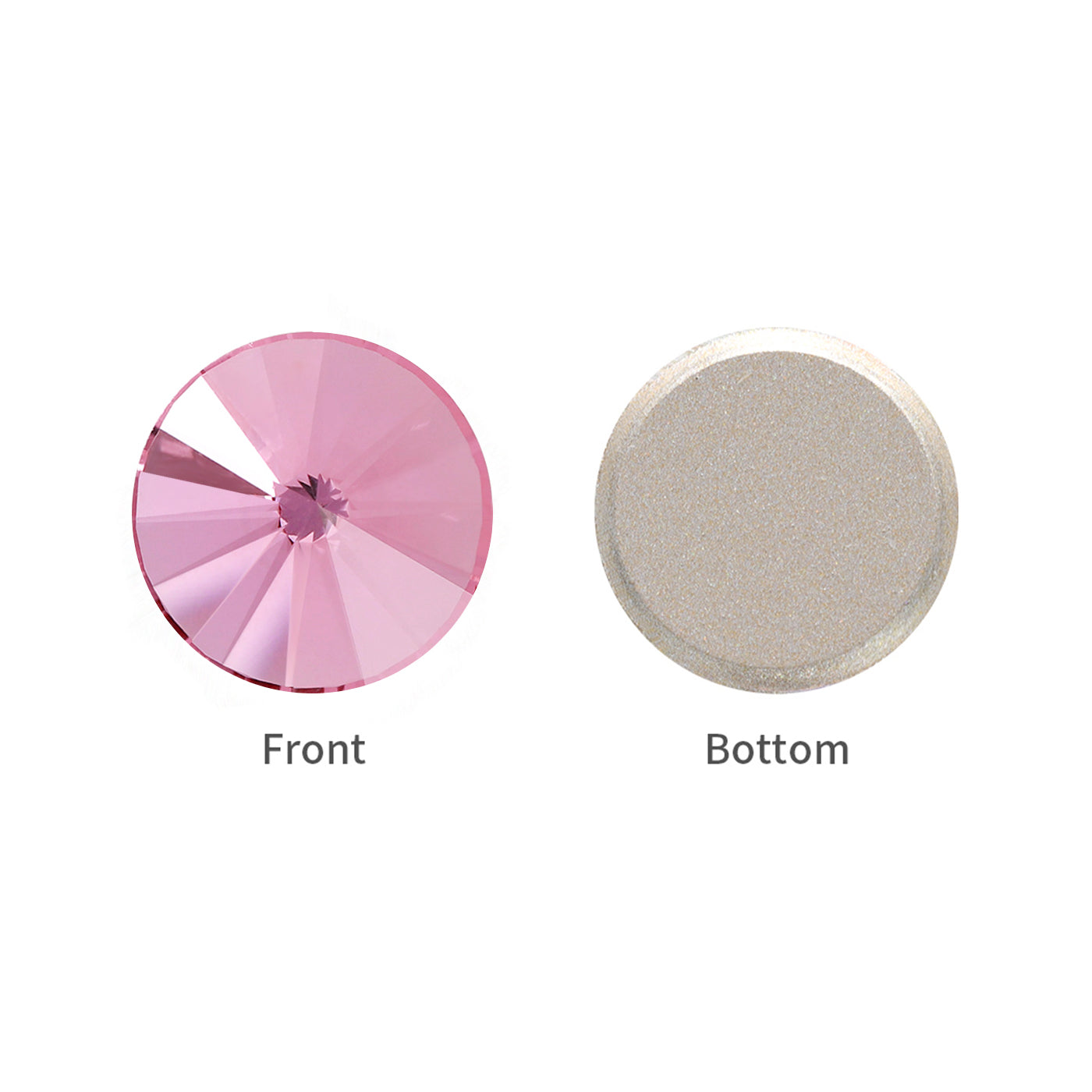 Light Rose Rivoli Shape High Quality Glass Beveled Flat Back Rhinestones WholesaleRhinestone