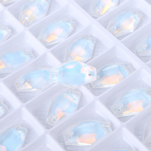 Crystal AM Hexagon Shape High Quality Glass Sew-on Rhinestones WholesaleRhinestone