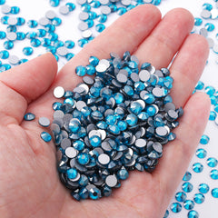 Sternindicolit Glas Flachback -Strass Silber Rücken