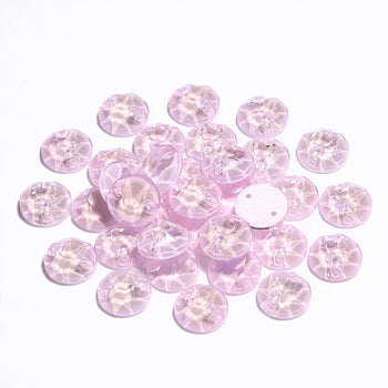 Electric Neon Light Rose XIRIUS Round Shape High Quality Glass Sew-on Rhinestones WholesaleRhinestone