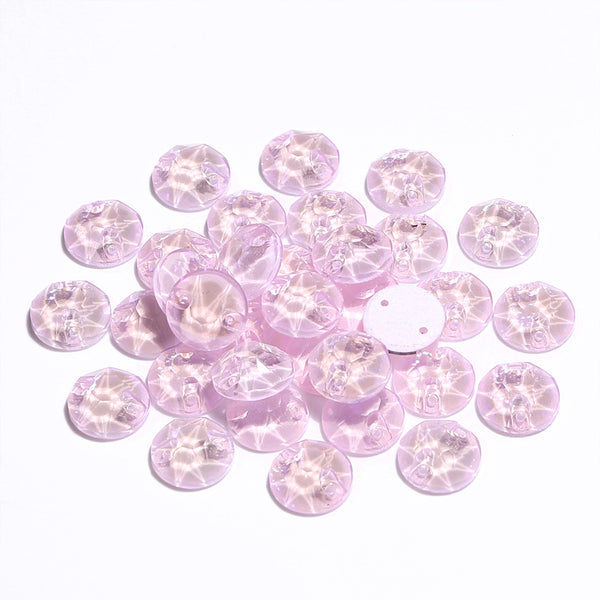 Electric Neon Light Rose XIRIUS Round Shape High Quality Glass Sew-on Rhinestones WholesaleRhinestone