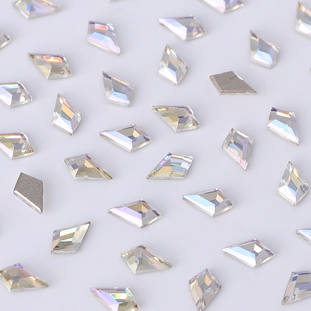 Arrow Shape Multi Colors Small Size Glass Beveled Flat Back Fancy Rhinestones For Nail Art WholesaleRhinestone