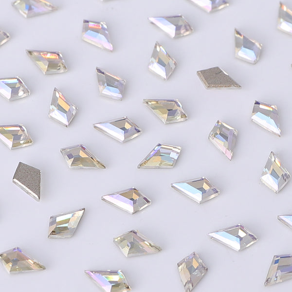 Arrow Shape Multi Colors Small Size Glass Beveled Flat Back Fancy Rhinestones For Nail Art WholesaleRhinestone