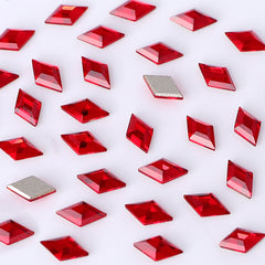 Rhombus Shape Multi Colors Small Size Glass Beveled Flat Back Fancy Rh ...