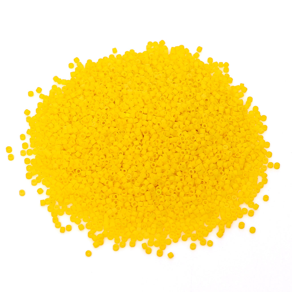 Opaque Frost Dark Yellow Color Hight Quality Glass Cylinder Seed Beads 1.6 MM Size BS1011