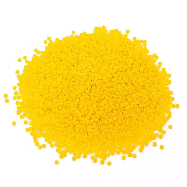 Opaque Frost Dark Yellow Color Hight Quality Glass Cylinder Seed Beads 1.6 MM Size BS1011