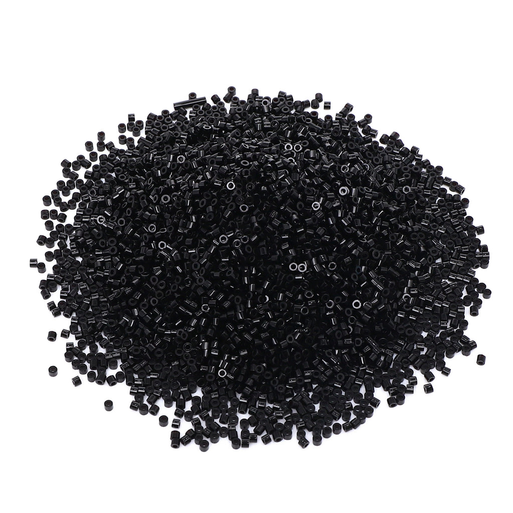 Opaque Black Color Hight Quality Glass Cylinder Seed Beads 1.6 MM Size BS1016 WholesaleRhinestone