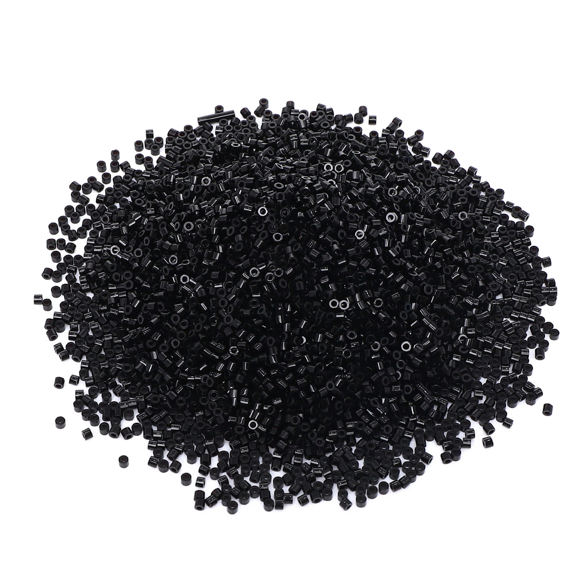 Opaque Black Color Hight Quality Glass Cylinder Seed Beads 1.6 MM Size BS1016 WholesaleRhinestone