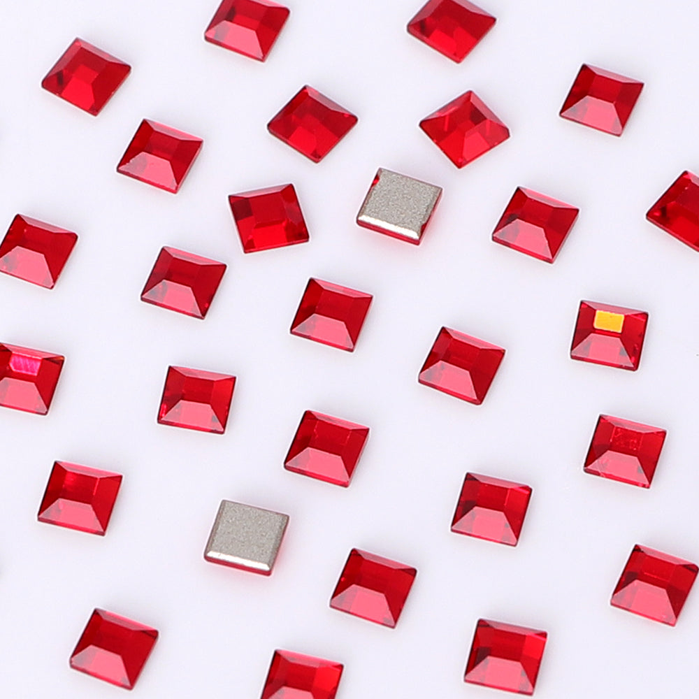 Square Shape Multi Colors Small Size Glass Beveled Flat Back Fancy Rhinestones For Nail Art WholesaleRhinestone