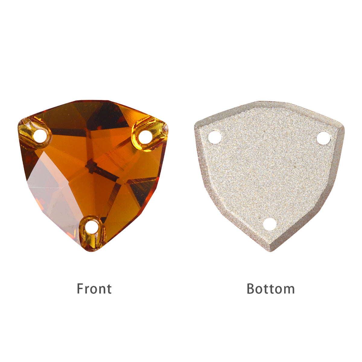 Tangerine Trilliant Shape High Quality Glass Sew-on Rhinestones WholesaleRhinestone