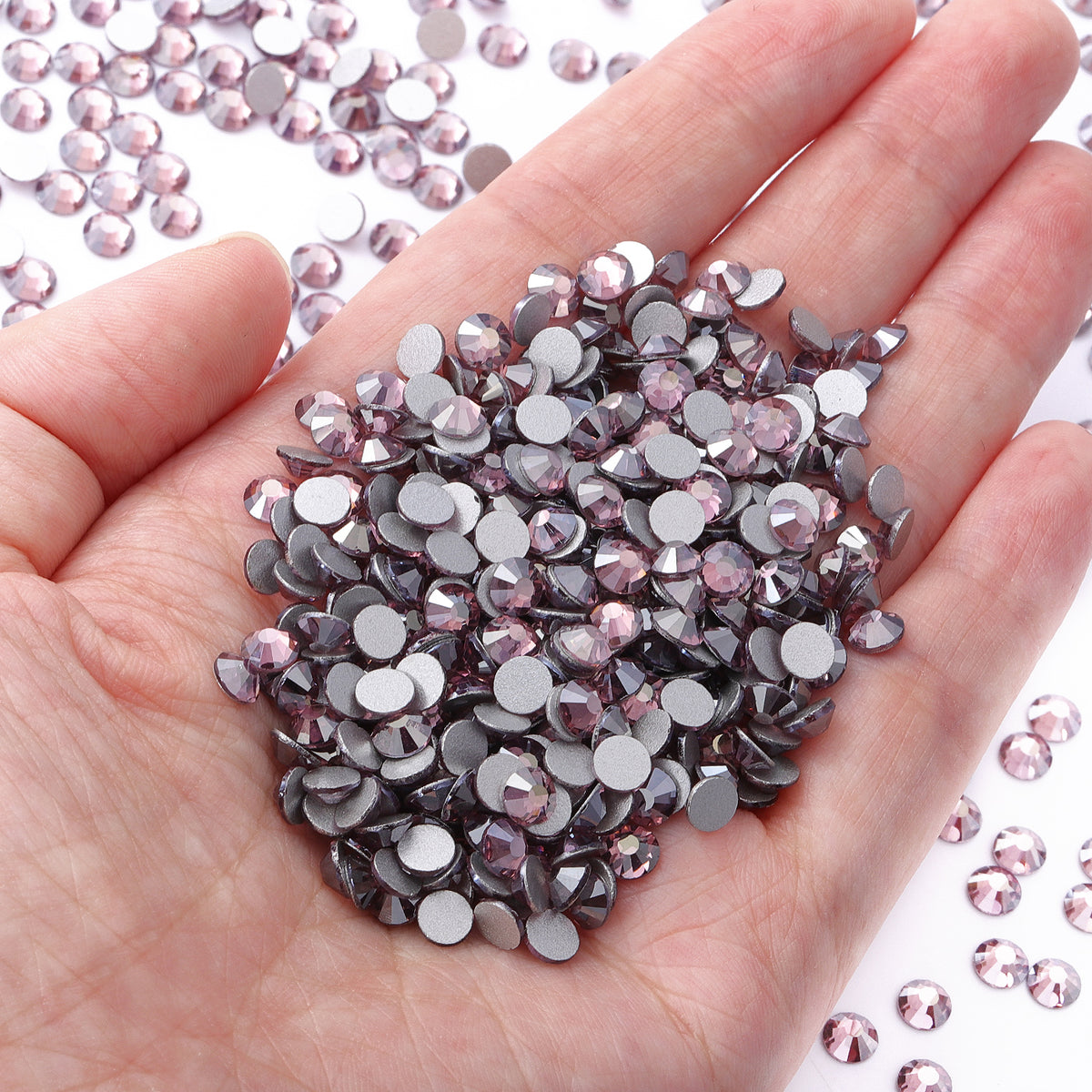 Star Light Amethyst Glass FlatBack Rhinestones Silver Back WholesaleRhinestone