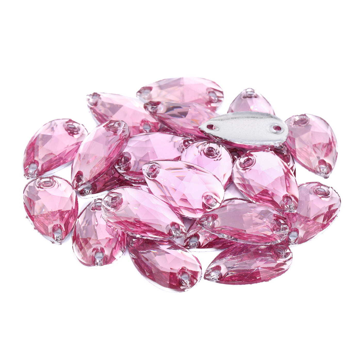 Drop Pink Resin Sew-on Rhinestones For Dance Costume WholesaleRhinestone