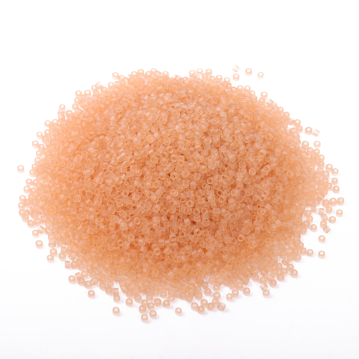 Transparent Frost Apricot Color Hight Quality Glass Cylinder Seed Beads 1.6 MM Size BS1025 WholesaleRhinestone