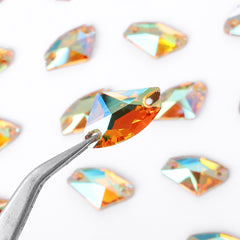 Crystal Sun Galactic Shape High Quality Glass Sew-on Rhinestones