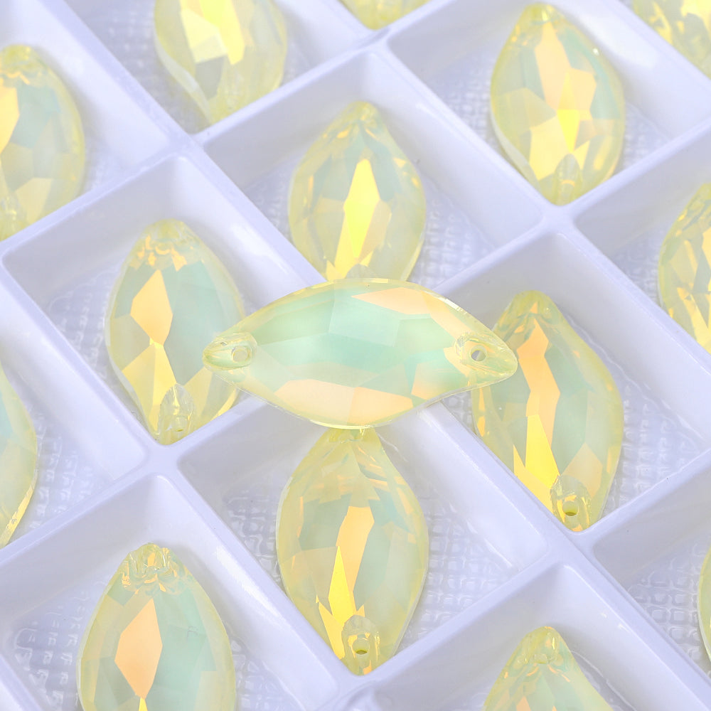 Jonquil AM Diamond Leaf Shape High Quality Glass Sew-on Rhinestones