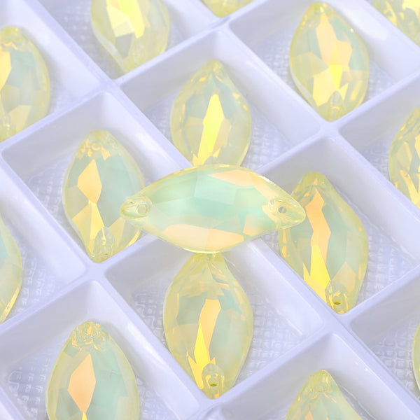 Jonquil AM Diamond Leaf Shape High Quality Glass Sew-on Rhinestones WholesaleRhinestone