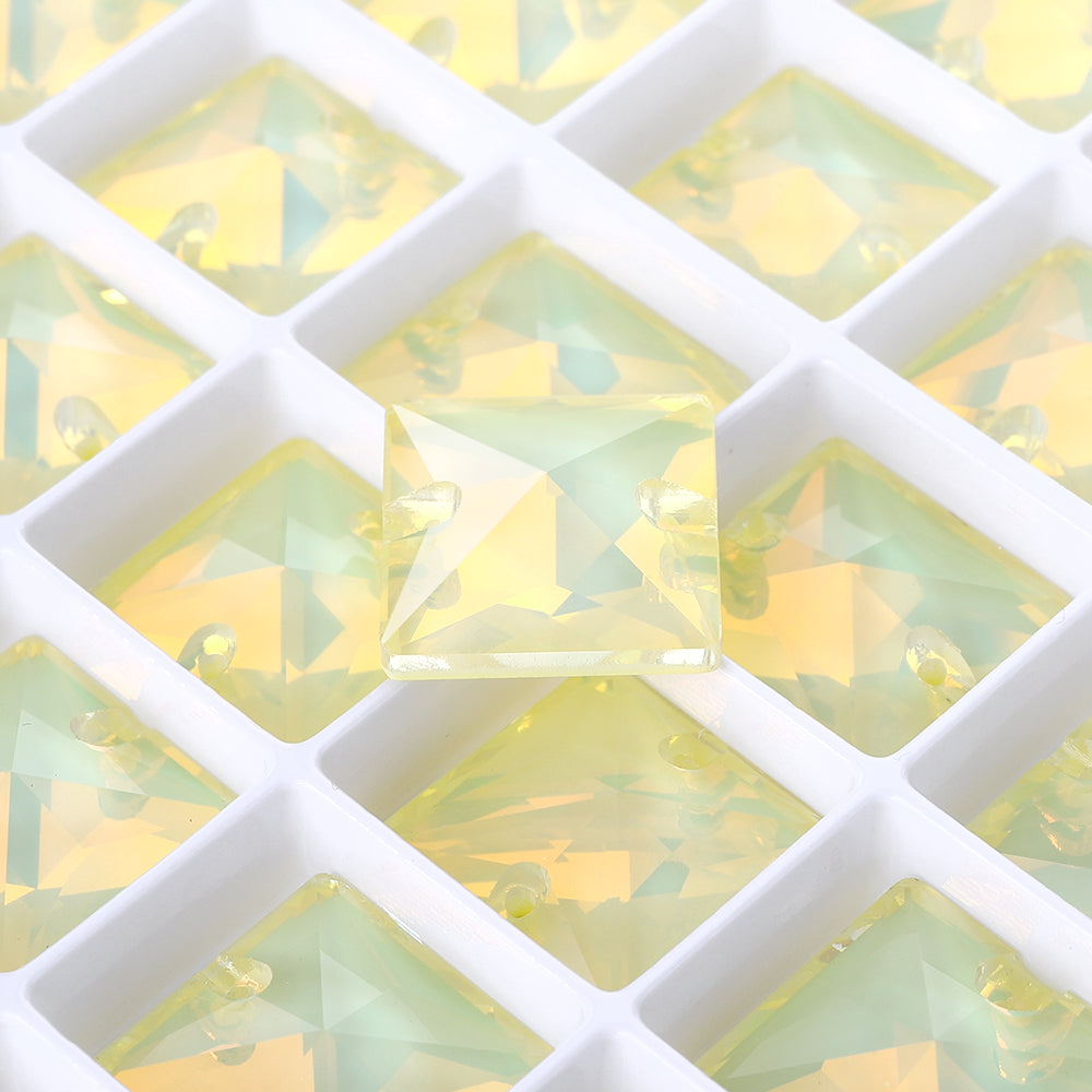 Jonquil AM Square Shape High Quality Glass Sew-on Rhinestones WholesaleRhinestone