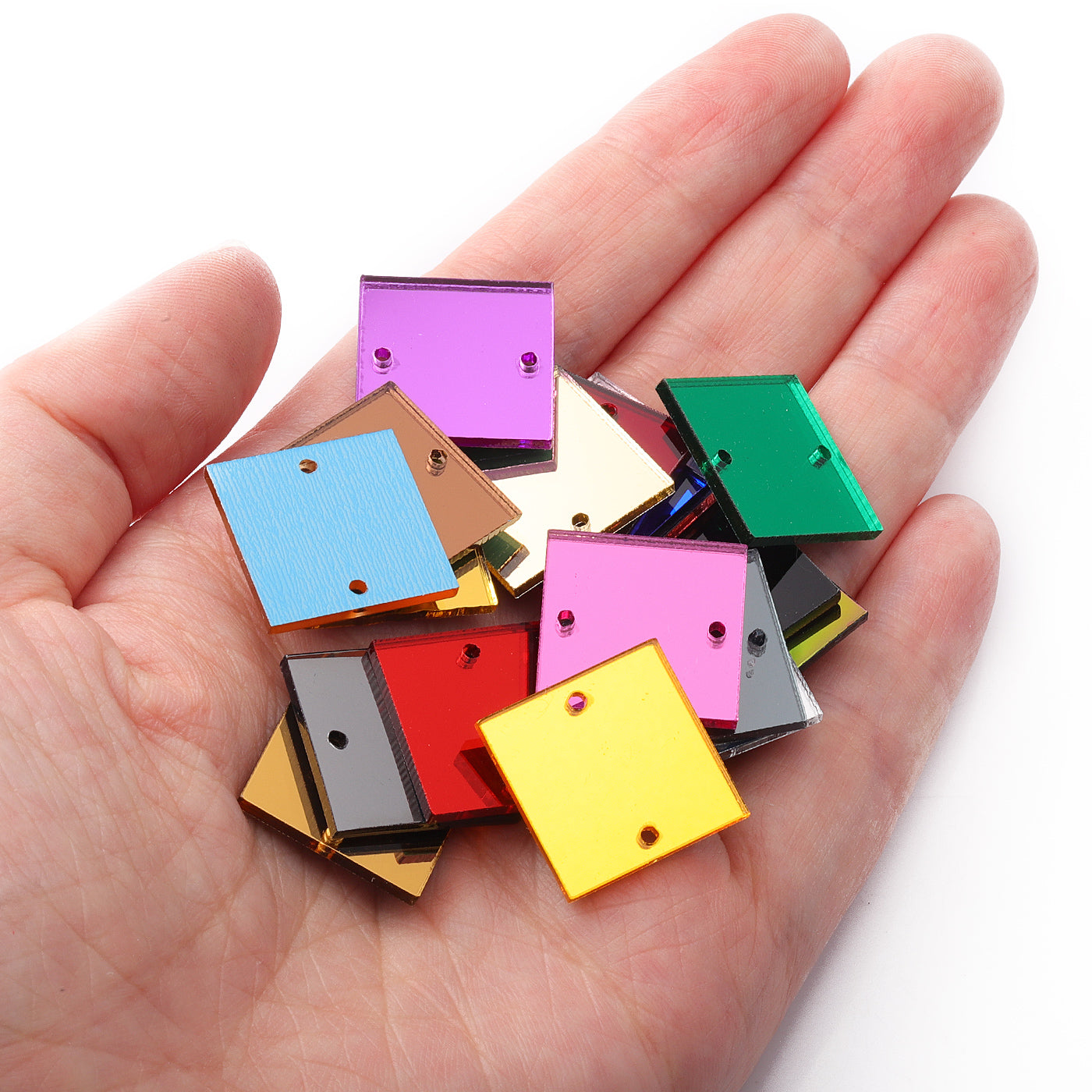 Square Shape Multi Colors Acrylic Sew-on Mirror For Dance Costume WholesaleRhinestone