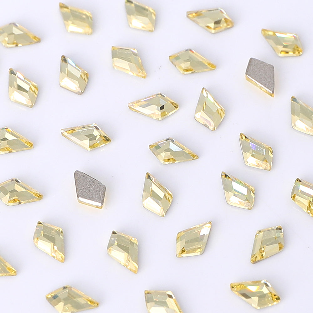 Arrow Shape Multi Colors Small Size Glass Beveled Flat Back Fancy Rhinestones For Nail Art WholesaleRhinestone