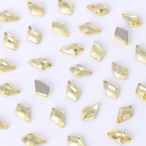 Arrow Shape Multi Colors Small Size Glass Beveled Flat Back Fancy Rhinestones For Nail Art WholesaleRhinestone