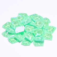 Electric Neon Greenwrap Cosmic Shape High Quality Glass Sew-on Rhinestones