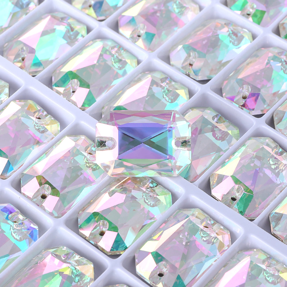 Crystal Phantom Octagon Shape High Quality Glass Sew-on Rhinestones WholesaleRhinestone