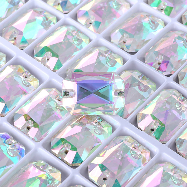 Crystal Phantom Octagon Shape High Quality Glass Sew-on Rhinestones WholesaleRhinestone